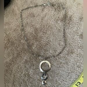 Silpada 925 Hammered Triple Circle Geometric Pendant Necklace